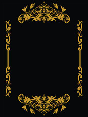 Luxury Invitation Frame With Golden Details