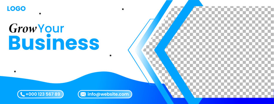 Vector full editable Facebook caver design.	