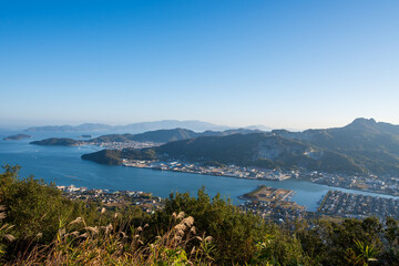 Fototapeta premium 日本の香川県高松市屋島のとても美しい秋の風景