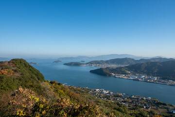 日本の香川県高松市屋島のとても美しい秋の風景