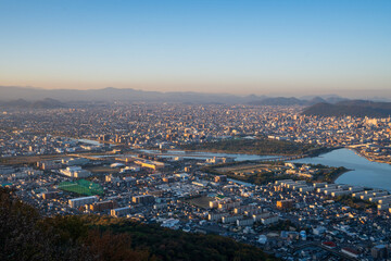 日本の香川県高松市屋島のとても美しい秋の風景