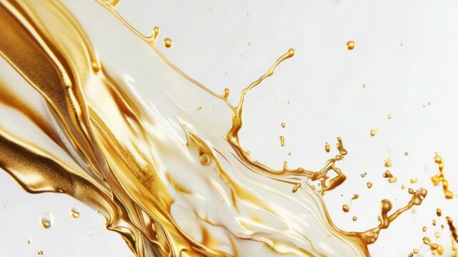 Video A close-up view of a liquid splash on a white surface, perfect for use in science or technology s