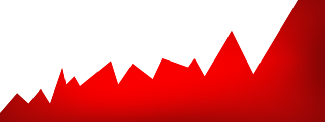 abstract red background, gradient red shadow illustration red stock market graph chart showing business growth isolated on white or transparent png