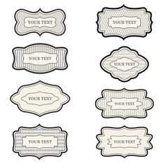 Elegant Vintage Frames Vector Set. Ornate Neutral Labels for Packaging, Wedding, and Invitation Design.