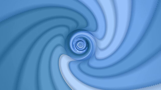 Schnelle, zentrierte spiralartige Bewegung in Blau, Videohintergrund, Action, Farbenfrohe, grafische Designelemente in Farbe und Textur