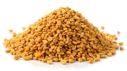 Fototapeta premium Fenugreek Seeds Close Up Small Heap
