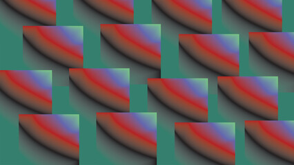 Colorful geometric heart-shaped candy pattern in a modern vector design