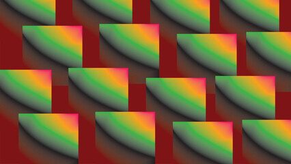 Colorful abstract pie chart illustration with geometric shapes and vibrant background