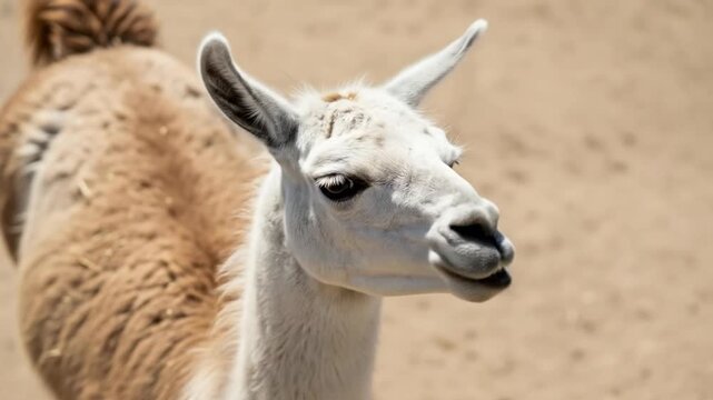 Llama expressions in natural light showcasing diverse facial expressions of a llama