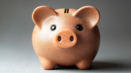 Savings grow with a traditional piggy bank designed for kids and adults, promoting financial literacy and good habits