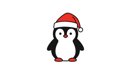 Festive Penguin Illustration Adorable Winter Holiday Design for Festive Cheer