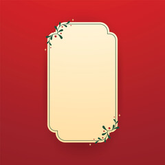 Christmas label. Festive Christmas text box vector. Perfect for seasonal messages or text and greetings.