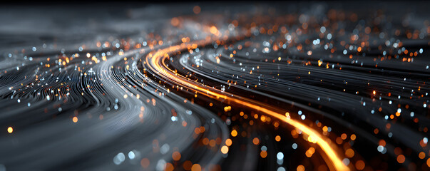 Digital abstract background, ideal for depicting a wide range of applications, including network capabilities, technological processes, data storage, AI, audio, graphics, science and education, etc.