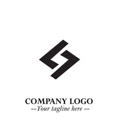 Sleek Electrical Logo Symbol on a Clean White Background for Modern Branding Design Elements Art