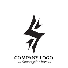 Sleek Electrical Logo Symbol on a Clean White Background for Modern Branding Design Elements Art