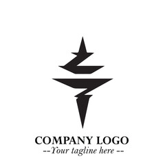 Sleek Electrical Logo Symbol on a Clean White Background for Modern Branding Design Elements Art