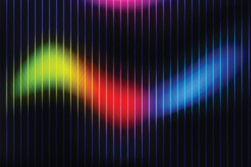 Colorful Gradient Light Wave on Dark Background