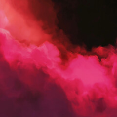 Red abstract composition featuring a vibrant crimson mist against a pure black background. The overall aesthetic is cinematic and atmospheric, emphasizing contrast and mood.