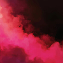 Red abstract composition featuring a vibrant crimson mist against a pure black background. The overall aesthetic is cinematic and atmospheric, emphasizing contrast and mood.