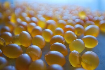 Ikura Salmon Roe Close-Up - Vibrant Orange Caviar Texture