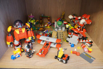 Naklejka premium Creative LEGO Creations Featuring Sonic the Hedgehog and Friends