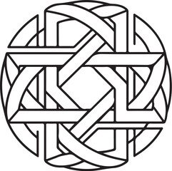 Minimal Geometric Star Motif  Vector