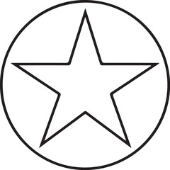 Minimal Geometric Star Motif  Vector