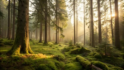 morning in the forest