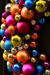 Shiny Glitter Christmas Baubles