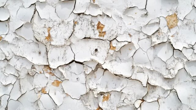 Video A close-up shot of peeling white paint on a wall, suitable for use in construction or renovation related projects