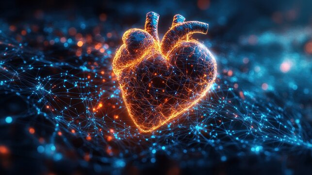 Glowing heart, network design