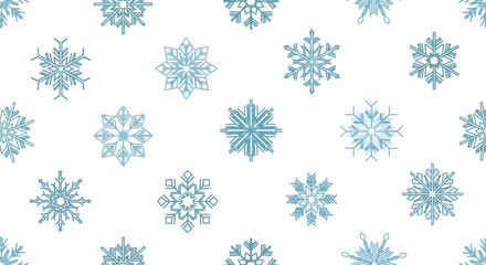 Delicate Winter Snowflake Pattern: Decorative Christmas Background for Festive Holiday Cards