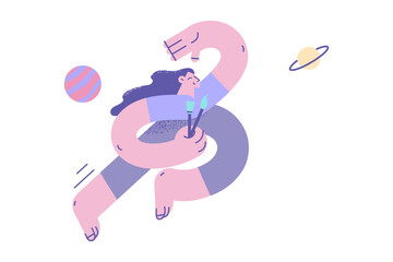 Searching for inspiration and ideas concept