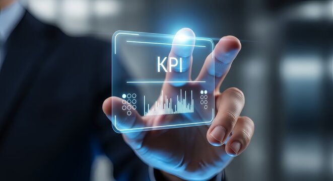 Maximize your growth with KPI analytics displayed on a modern futuristic interface