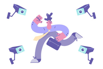 Feeling stress being late concept.