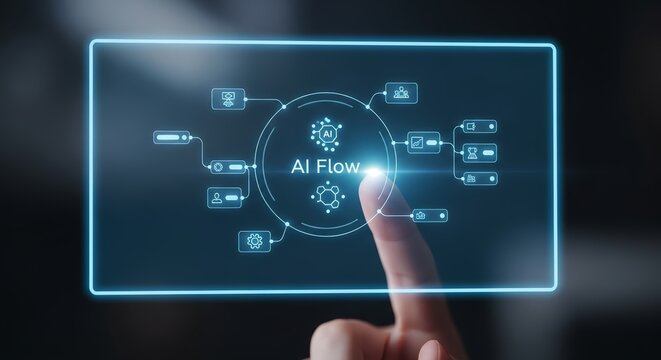 Explore advanced AI flow with touch interface for innovative business solutions today