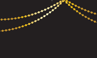 Festive glowing string lights vector. Warm white decorative string lights hanging across a backdrop, perfect for celebration graphics, event invitations, and holiday designs.
