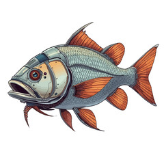Cyborg Fish Future Design Very Cool