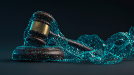 Digital law gavel justice system technology court legal ai innovation concept image stock
