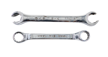 Offset Box End Wrench and Line wrench tools , size 15mm x 16mm,