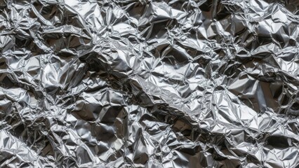 Stunning crushed silver foil texture for abstract backgrounds, modern designs, and metallic effects that add a futuristic shine to your creative projects