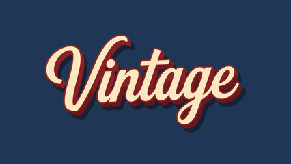 Stylish retro script text design exuding classic charm and a nostalgic aesthetic, ideal for timeless branding, banners, and vintage-inspired graphic projects