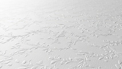Elegant white floral pattern texture adding subtle depth to backgrounds, creating a sophisticated and calming visual for design projects and branding