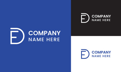 Obraz premium FD letter logo and initial logo 