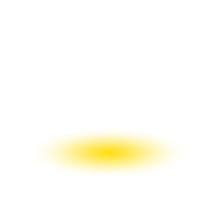 Soft Yellow Horizontal Glow Effect on white or Transparent Background,vector illustration