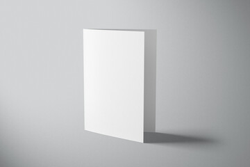 Blank white box mock up isolated on white background