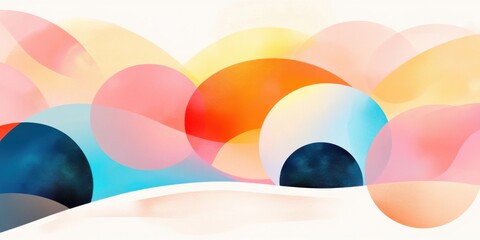 Obraz premium Abstract colorful background with geometric gradient shapes and modern design elements. Creative pattern ideal for contemporary art and decorative projects.