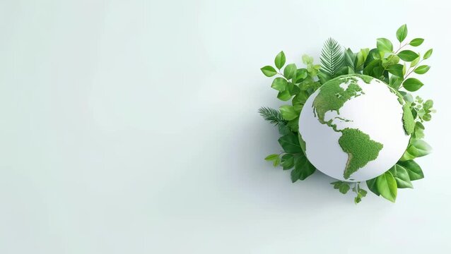 green earth with leaves