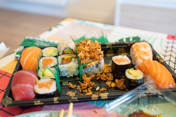 Japanese sushi and maki set for takeaway © Jorge