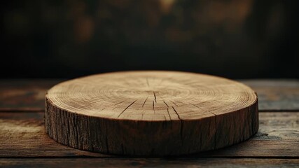 Video A simple decorative piece made of wood sitting on top of a wooden table, perfect for adding a touch of natural elegance to any room or setting